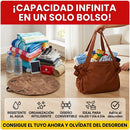 2 EN 1 Bolsa Organizadora de Viaje-Compra de Gran Capacidad, Duradera Y Tapete de Picnic para Camping y playa