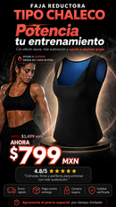 FAJA REDUCTORA SAUNA MUJER TIPO CHALECO