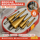 SET DE 6 BROCAS ESCALONADAS DE TITANIO ✔️