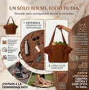 2 EN 1 Bolsa Organizadora de Viaje-Compra de Gran Capacidad, Duradera Y Tapete de Picnic para Camping y playa