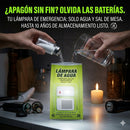 Lámpara de Emergencia con Agua y Sal – Sin Baterías, Luz Hasta 7 Días